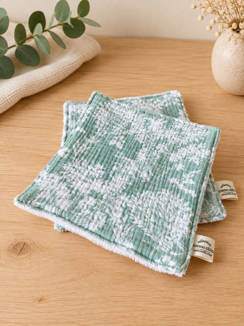 Débarbouillettes bébé lavables — lot de 2